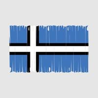 Ilustración de vector de cepillo de bandera de estonia