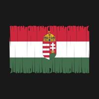 Hungary Flag Brush Vector Illustration