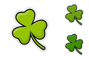 Note sticker set with Clover Leaf vector