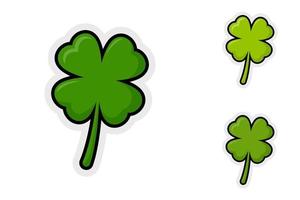 Note sticker set with Clover Leaf vector