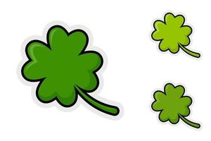 Note sticker set with Clover Leaf vector