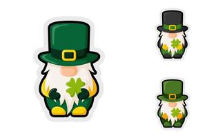 Note sticker set with Leprechaun vector