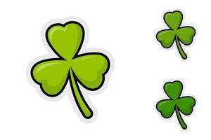 Note sticker set with Clover Leaf vector