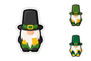 Note sticker set with Leprechaun vector