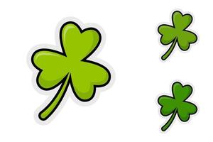 Note sticker set with Clover Leaf vector