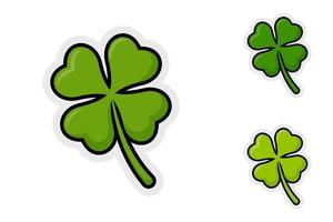 Note sticker set with Clover Leaf vector