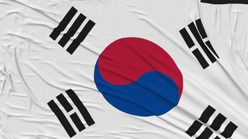 South Korea Flag Cloth Removing From Screen, Intro, 3D Rendering, Chroma Key, Luma Matte video