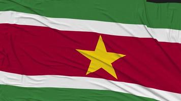Suriname Flag Cloth Removing From Screen, Intro, 3D Rendering, Chroma Key, Luma Matte video