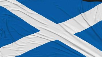 Escocia bandera paño quitando desde pantalla, introducción, 3d representación, croma llave, luma mate video