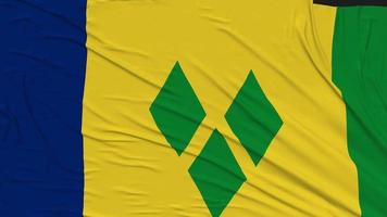 Heilige Vincent und das Grenadinen Flagge Stoff entfernen von Bildschirm, Einleitung, 3d Wiedergabe, Chroma Taste, Luma matt video