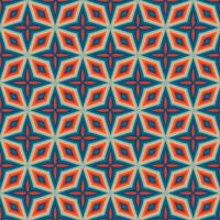 Retro kaleidoscope pattern in the style of the 70s and 60s. Geometric pattern photo