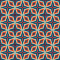 Retro kaleidoscope pattern in the style of the 70s and 60s. Geometric pattern photo