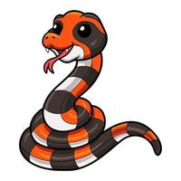 Cute cape coral snake cartoon vector