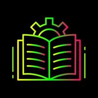 icono de vector de libro abierto