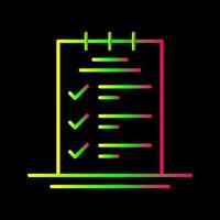 icono de vector de lista de verificación de reserva