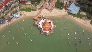 Aerial view floating mosque video