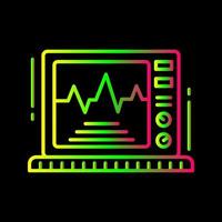 icono de vector de monitor de electrocardiograma