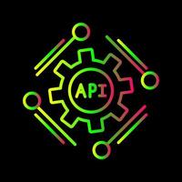 icono de vector de api