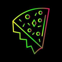 icono de vector de rebanada de pizza