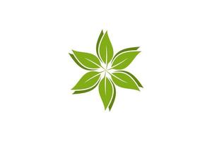 verde árbol hoja vector logo