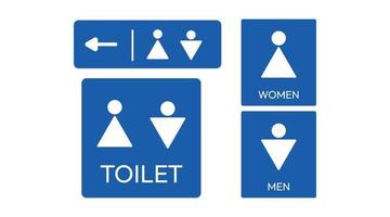 Flat toilet sign vector icon