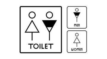 Flat toilet sign vector icon