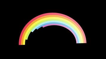 beautiful colorful rainbow Loop animation transparent background with an alpha channel. video