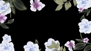 flor floral marco antecedentes transparente antecedentes con un alfa canal. video