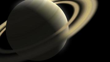 bellissimo Saturno ciclo continuo animazione trasparente sfondo con un alfa canale. video