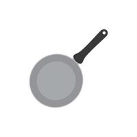 frying pan flat design vector illustration