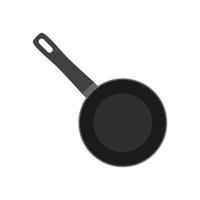 frying pan flat design vector illustration