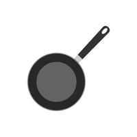 frying pan flat design vector illustration