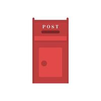 Mail box vector post mailbox or postal letterbox flat design vector illustration