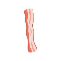 Bacon flat design vector illustration. pork menu