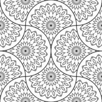 Abstract mandala fish scale seamless pattern. Ornamental tile, mosaic background. Floral patchwork infinity card. Arabic, Indian, ottoman motifs. vector