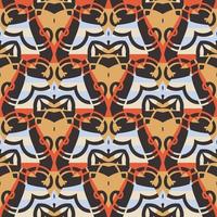 Abstract geo fish scale seamless pattern. Ornamental tile, mosaic background.  Patchwork infinity card.  Modern geometric motifs. vector