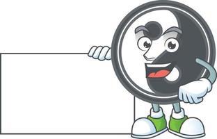 Yin yang cartoon character style vector