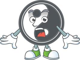 Yin yang cartoon character style vector