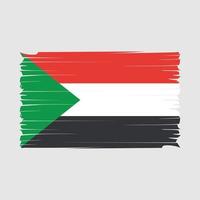 Sudan Flag Brush Vector