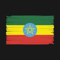 Ethiopia Flag Brush Vector