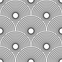 Abstract striped fish scale seamless pattern. Ornamental tile, mosaic background. Arch infinity card. vector