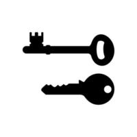 Silhouette of the Key for Icon, Symbol, Sign, Pictogram, Website, Apps, Art Illustration, Logo or Graphic Design Element. Vector Illustration