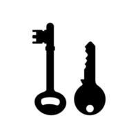 Silhouette of the Key for Icon, Symbol, Sign, Pictogram, Website, Apps, Art Illustration, Logo or Graphic Design Element. Vector Illustration