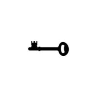 Silhouette of the Key for Icon, Symbol, Sign, Pictogram, Website, Apps, Art Illustration, Logo or Graphic Design Element. Vector Illustration