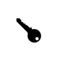 Silhouette of the Key for Icon, Symbol, Sign, Pictogram, Website, Apps, Art Illustration, Logo or Graphic Design Element. Vector Illustration