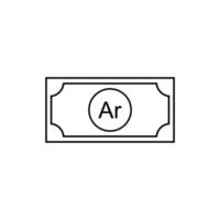 Madagascar Currency Symbol, Malagasy Ariary Icon, MGA Sign. Vector Illustration