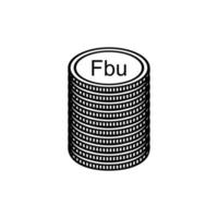 Burundi Currency Symbol, Burundian Franc Icon, BIF Sign. Vector Illustration