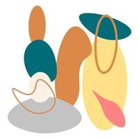 Abstract elements abstract shapes composition. Modern trendy Matisse minimal style. Floral poster, invite. vector