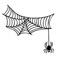 Set of cobwebs. Vector illustration of a set of spider web.