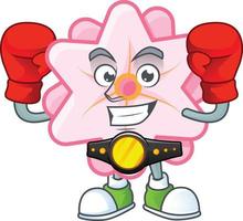 Chinese pink flower cartoon character style vector